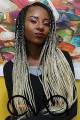 Eva Peruk Rasta, Afrika Saç Örgüsü, Örgülük Saç Siyah Platin Ombreli