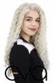 Afro Dalgalı Tül Peruk Beyaz Platin 300 Gr 70 Cm