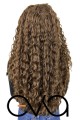 Afro Dalgalı Tül Peruk Kumral 300 Gr 70 Cm