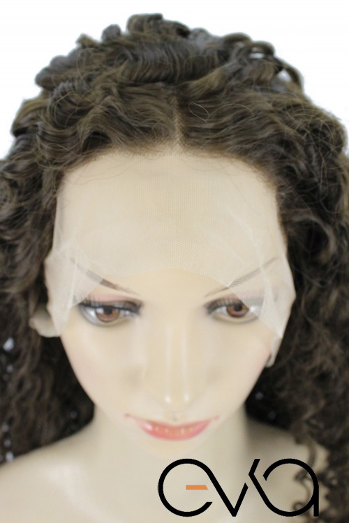 Afro Dalgalı Tül Peruk Kumral 300 Gr 70 Cm