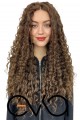 Afro Dalgalı Tül Peruk Kumral 300 Gr 70 Cm
