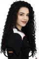 Afro Dalgalı Tül Peruk Koyu Kestane 300 Gr 70 Cm