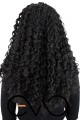Afro Dalgalı Tül Peruk Siyah 300 Gr 70 Cm