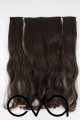 Eva Peruk 250 Gr 70 Cm Dalgalı Fiber Yarımay Set Çikolata Kahve