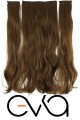 Eva Peruk 250 Gr 70 Cm Dalgalı Fiber Yarımay Set Kumral