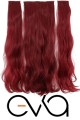 Eva Peruk 250 Gr 70 Cm Dalgalı Fiber Yarımay Set Açık Kızıl