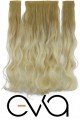 Eva Peruk 250 Gr 70 Cm Dalgalı Fiber Yarımay Set Açık Karamel Platin Ombreli