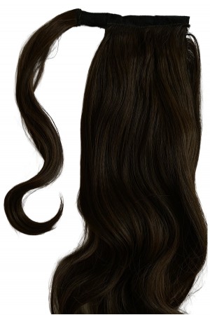 Eva Peruk Maşalı Dalgalı Bağlamalı At Kuyruğu Bakır Kahve