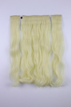 Eva Peruk 250 Gr 70 Cm Dalgalı Fiber Yarımay Set Platin