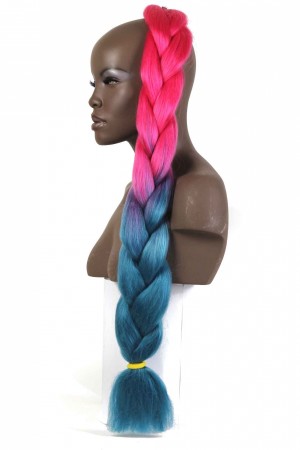 Afrika Örgüsü Rasta ve Box Braid için Sentetik Saç 100 Gram - Renkli Ombreli