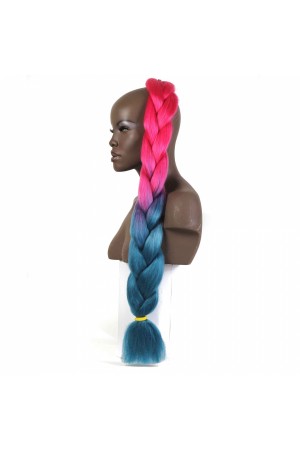 Afrika Örgüsü Rasta ve Box Braid için Sentetik Saç 100 Gram - Renkli Ombreli