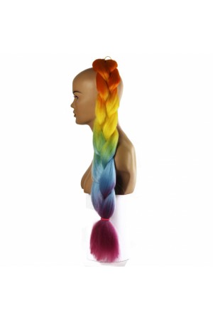 Afrika Örgüsü Rasta ve Box Braid için Sentetik Saç 100 Gram - Renkli Ombreli